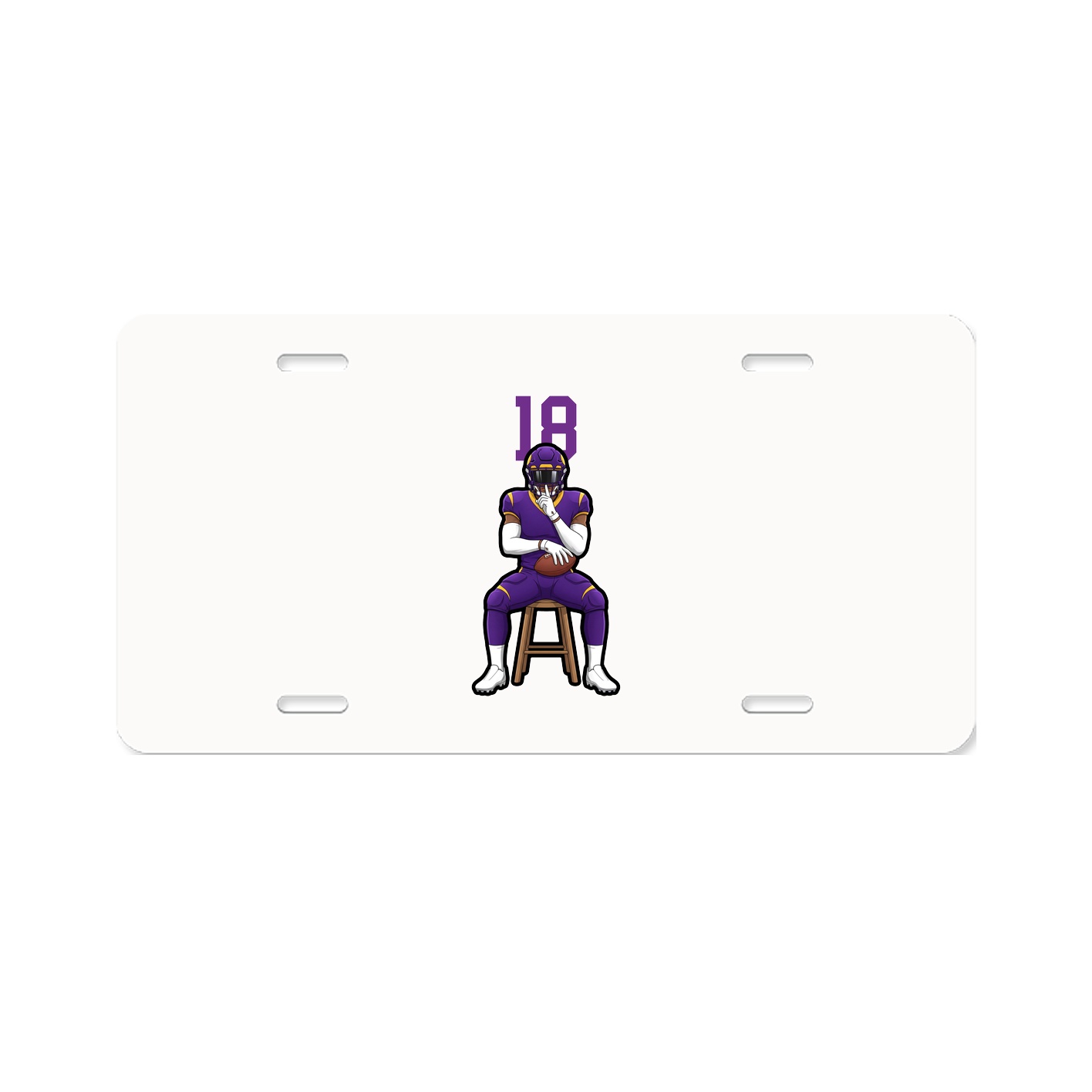License Plate — Number Top in Classic