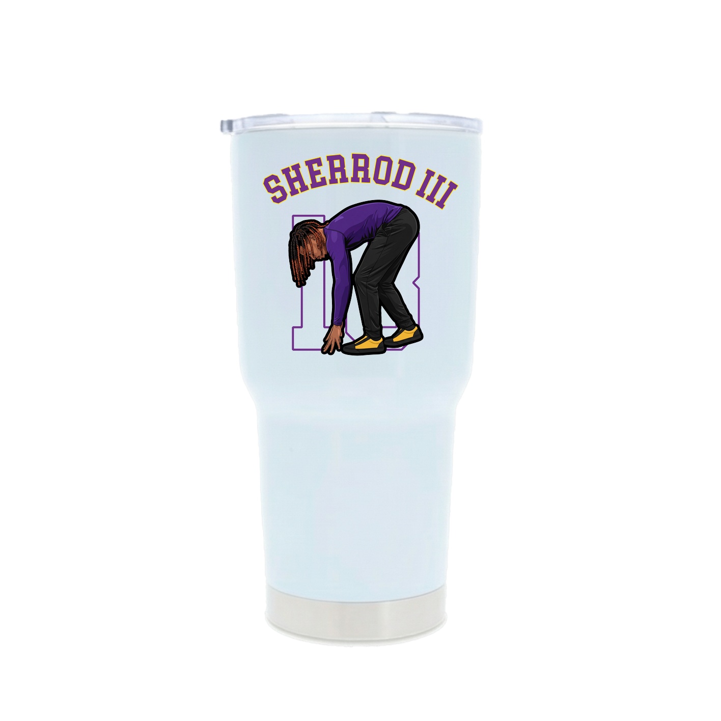 30oz Stainless Steel Tumbler — Shirsey Arch in White