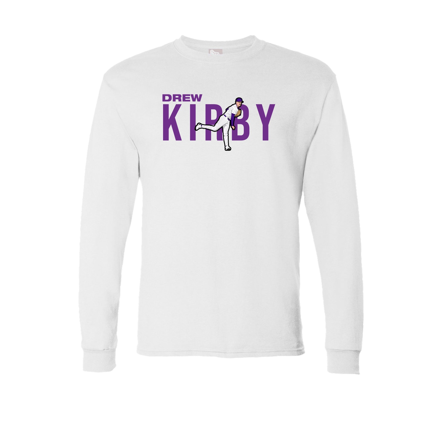 Long Sleeve Tee — Player Name in White