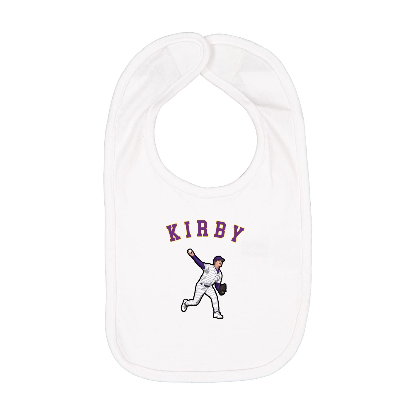 Infant Bib — Shirsey Arch in White