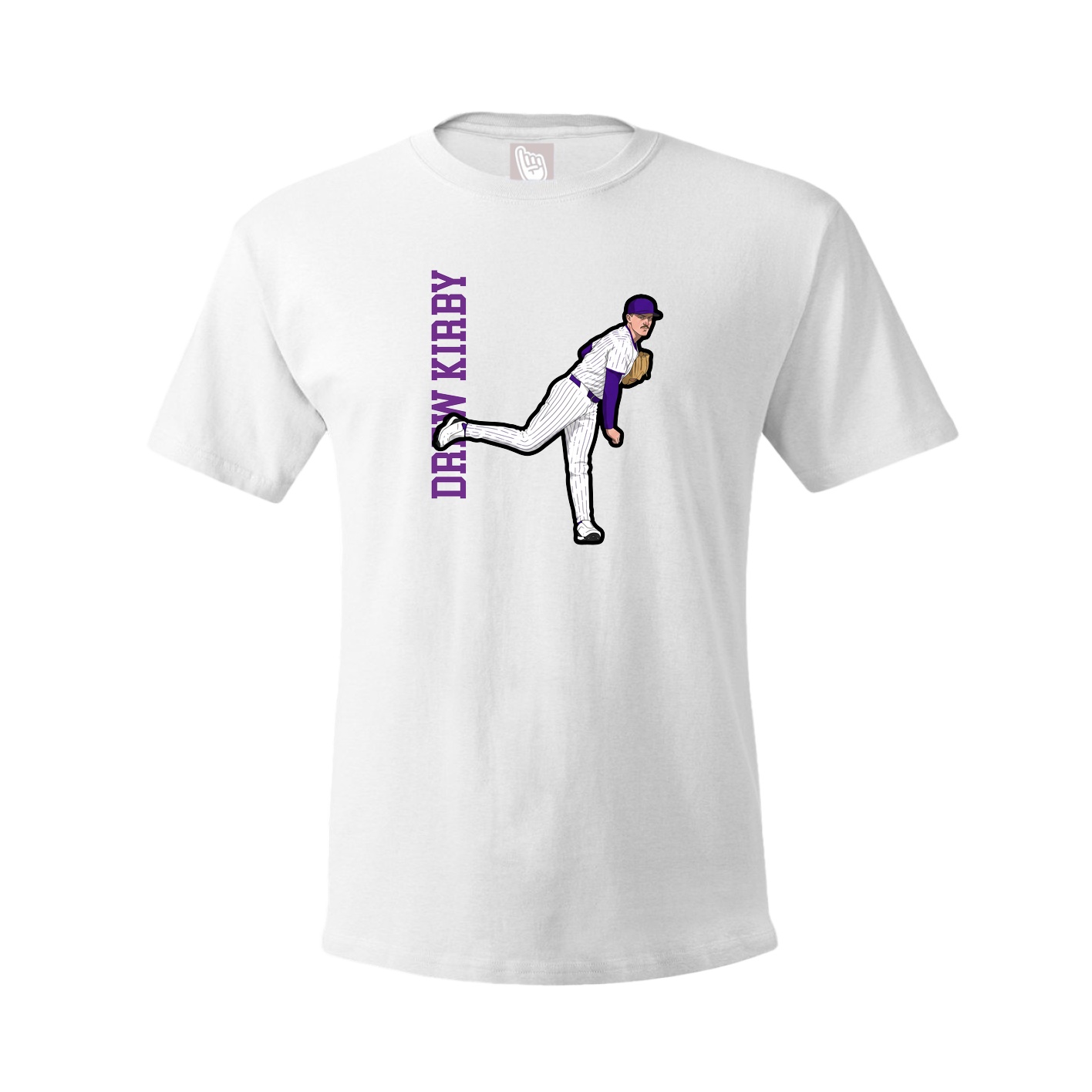 Tee — Name Vertical in White