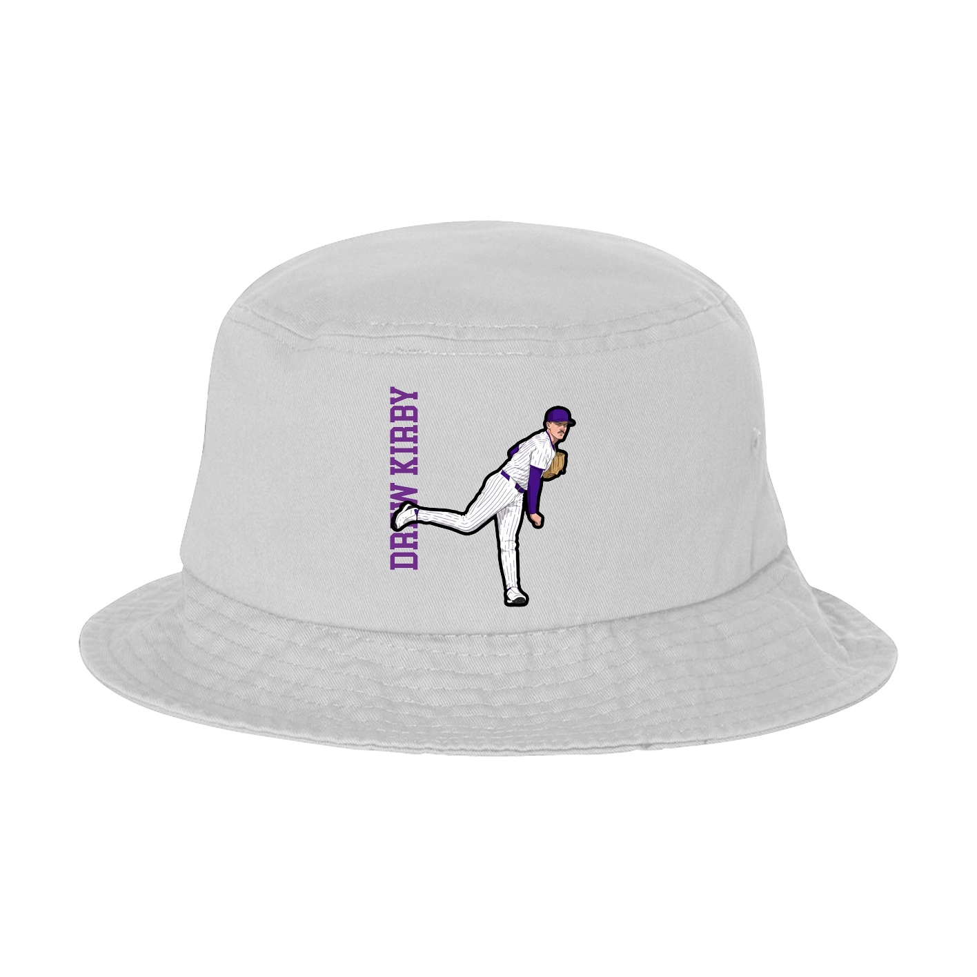 Bucket Cap — Name Vertical in White