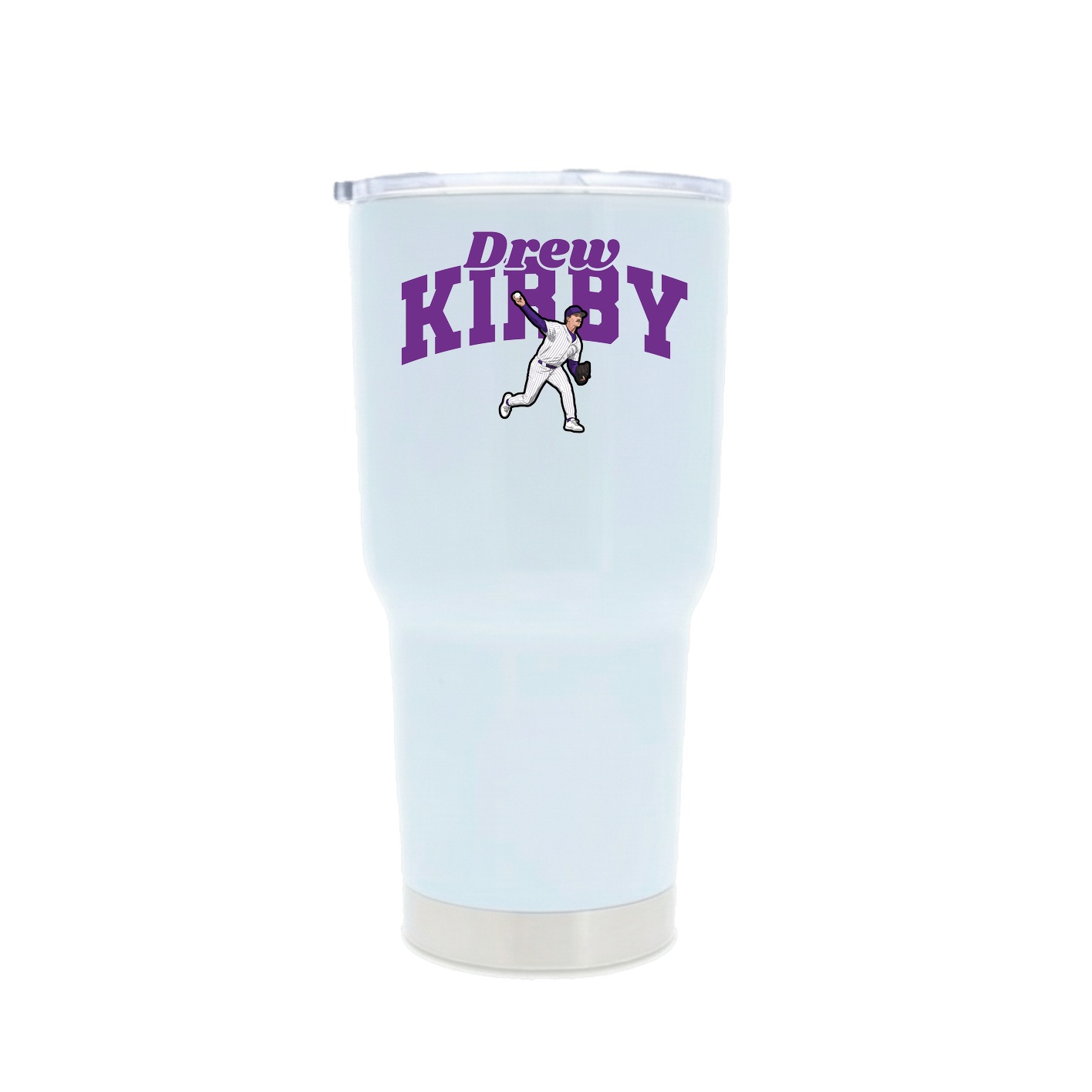 30oz Stainless Steel Tumbler — Signature Arch in White