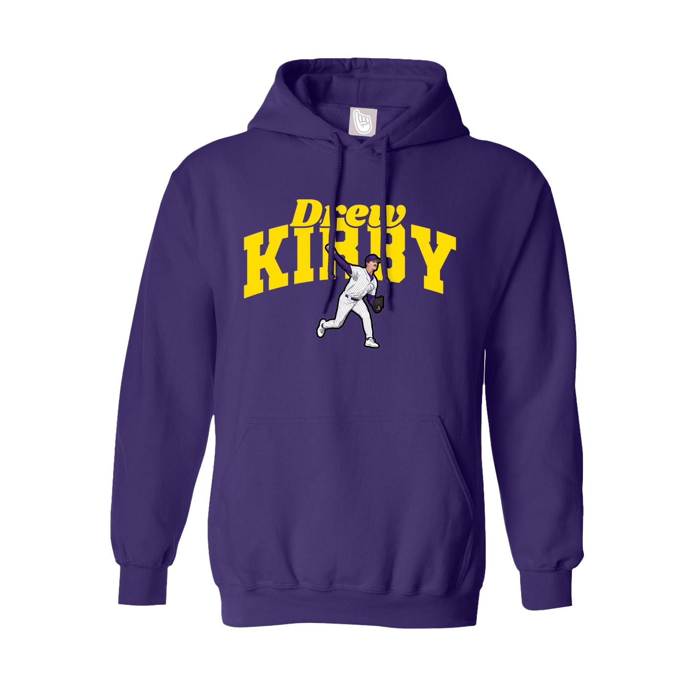 Hoodie — Signature Arch in Purple