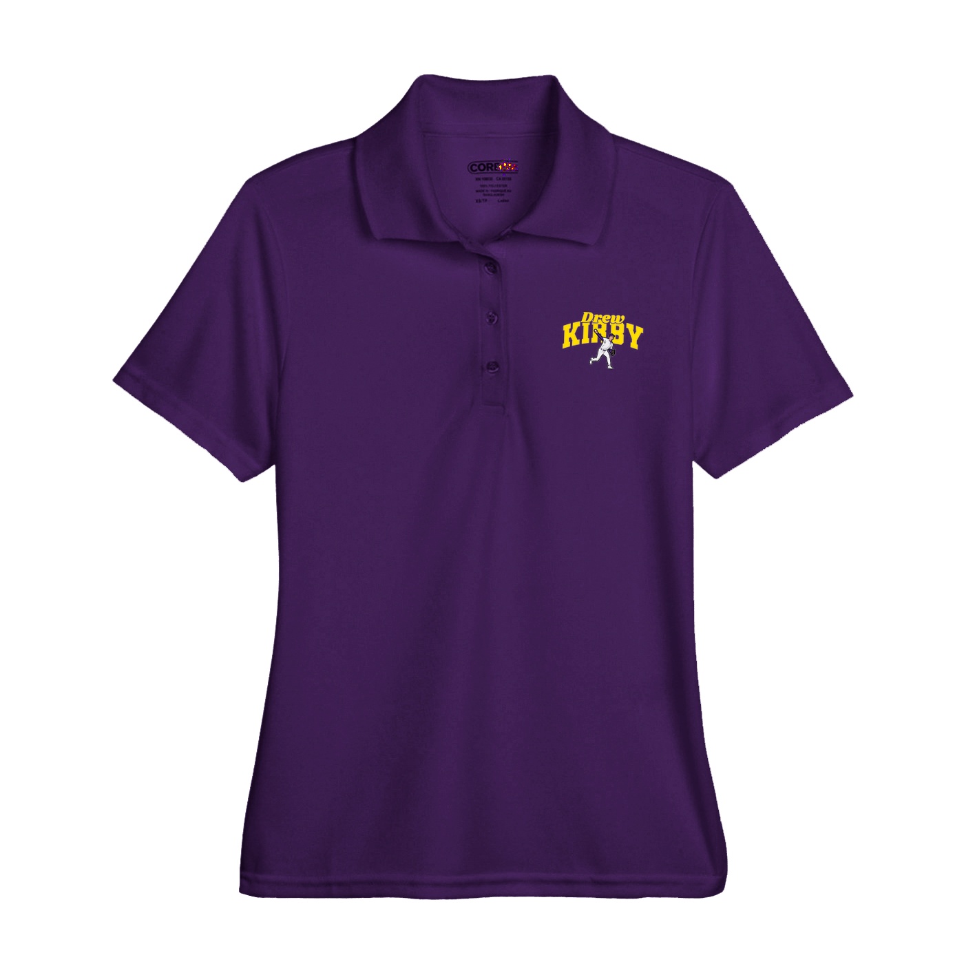 Womens Performance Polo — Signature Arch in Purple