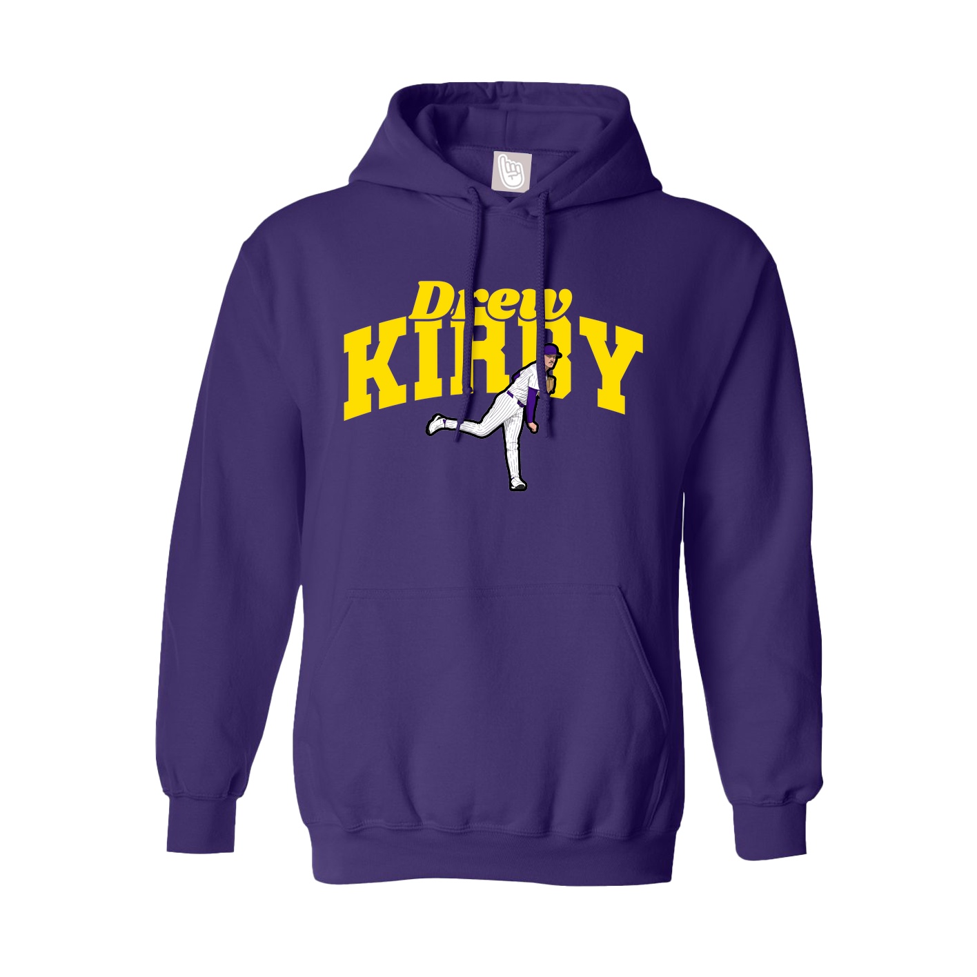 Youth Hoodie — Signature Arch in Purple