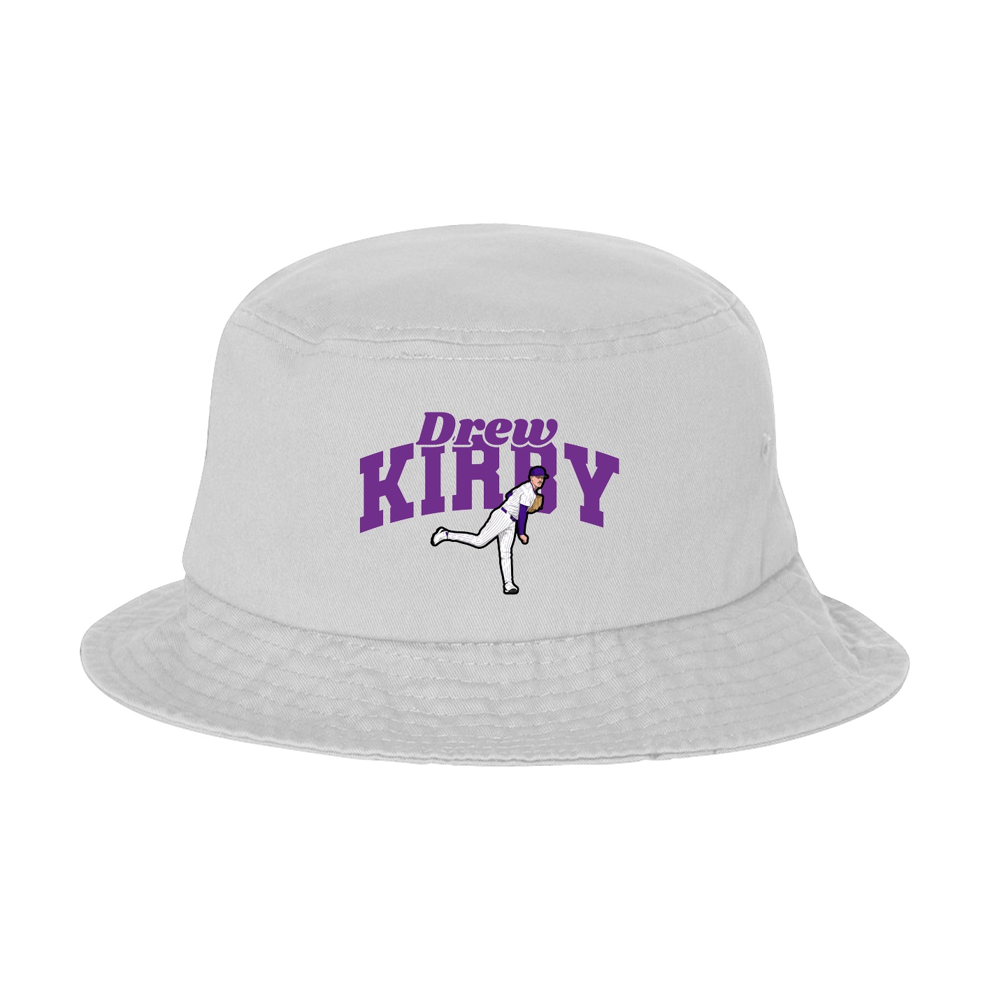 Bucket Cap — Signature Arch in White