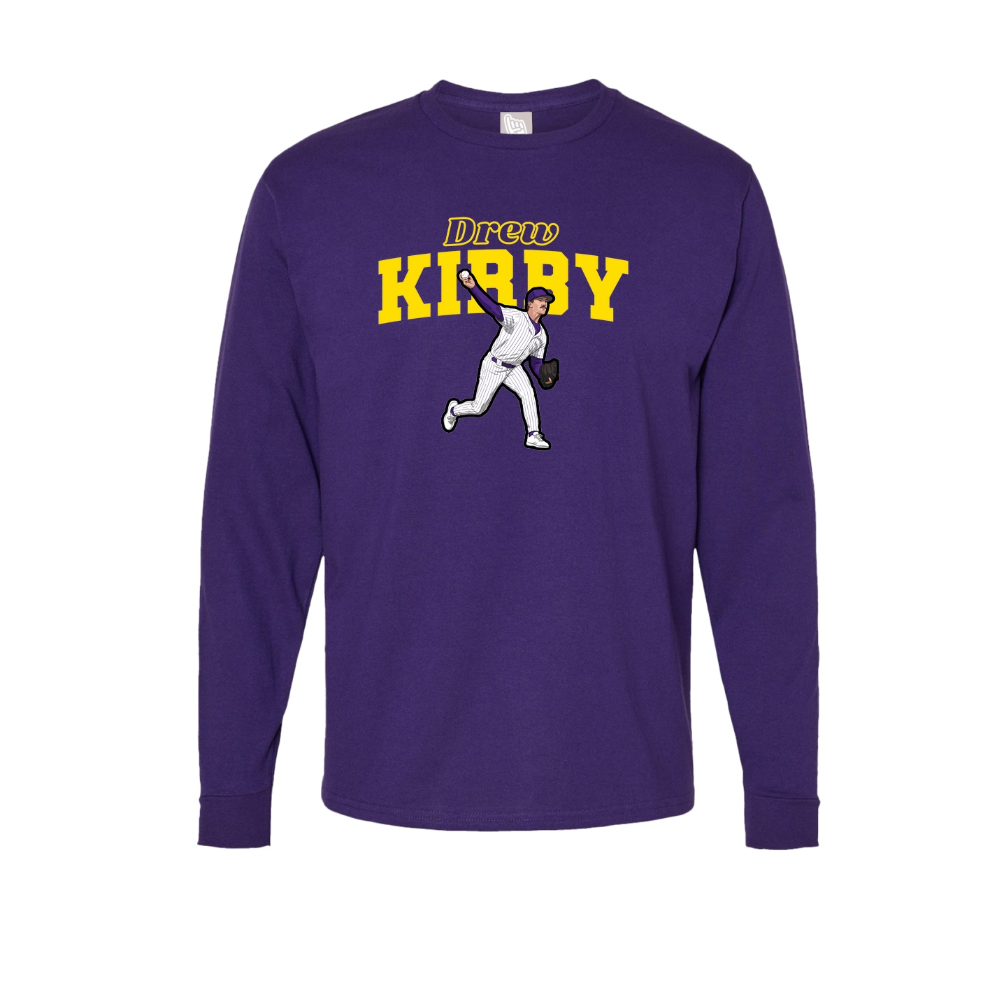 Long Sleeve Tee — Name Arch in Purple