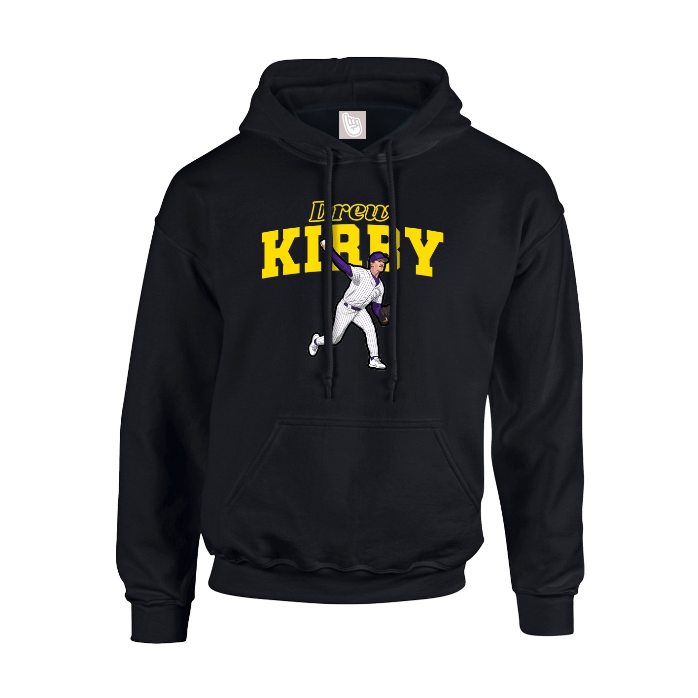 Youth Hoodie — Name Arch in Black