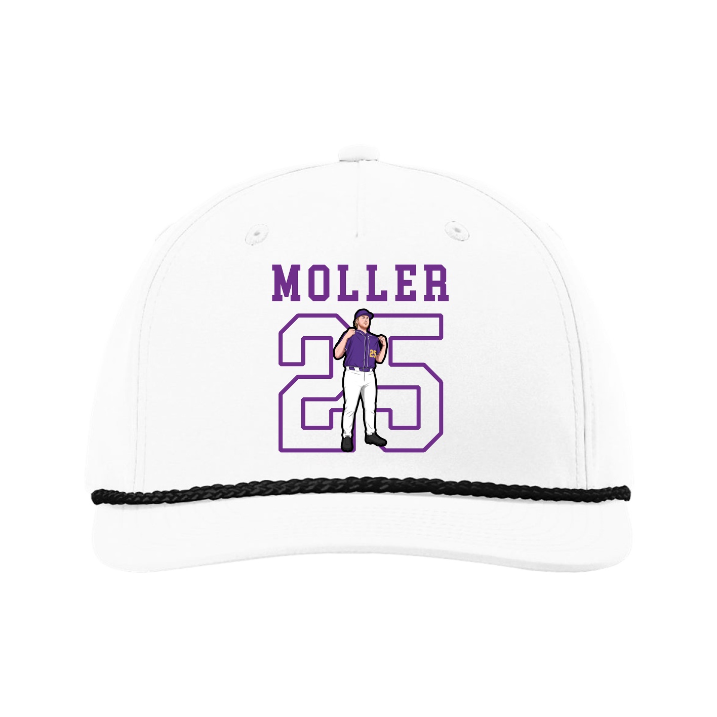 Five-Panel Classic Rope Cap — Shirsey in White