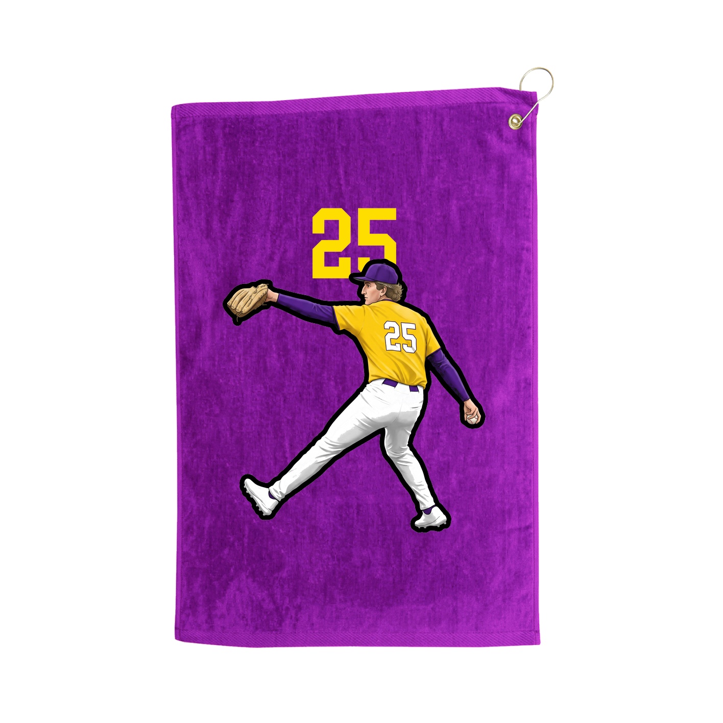 Golf Towel — Number Top in Purple