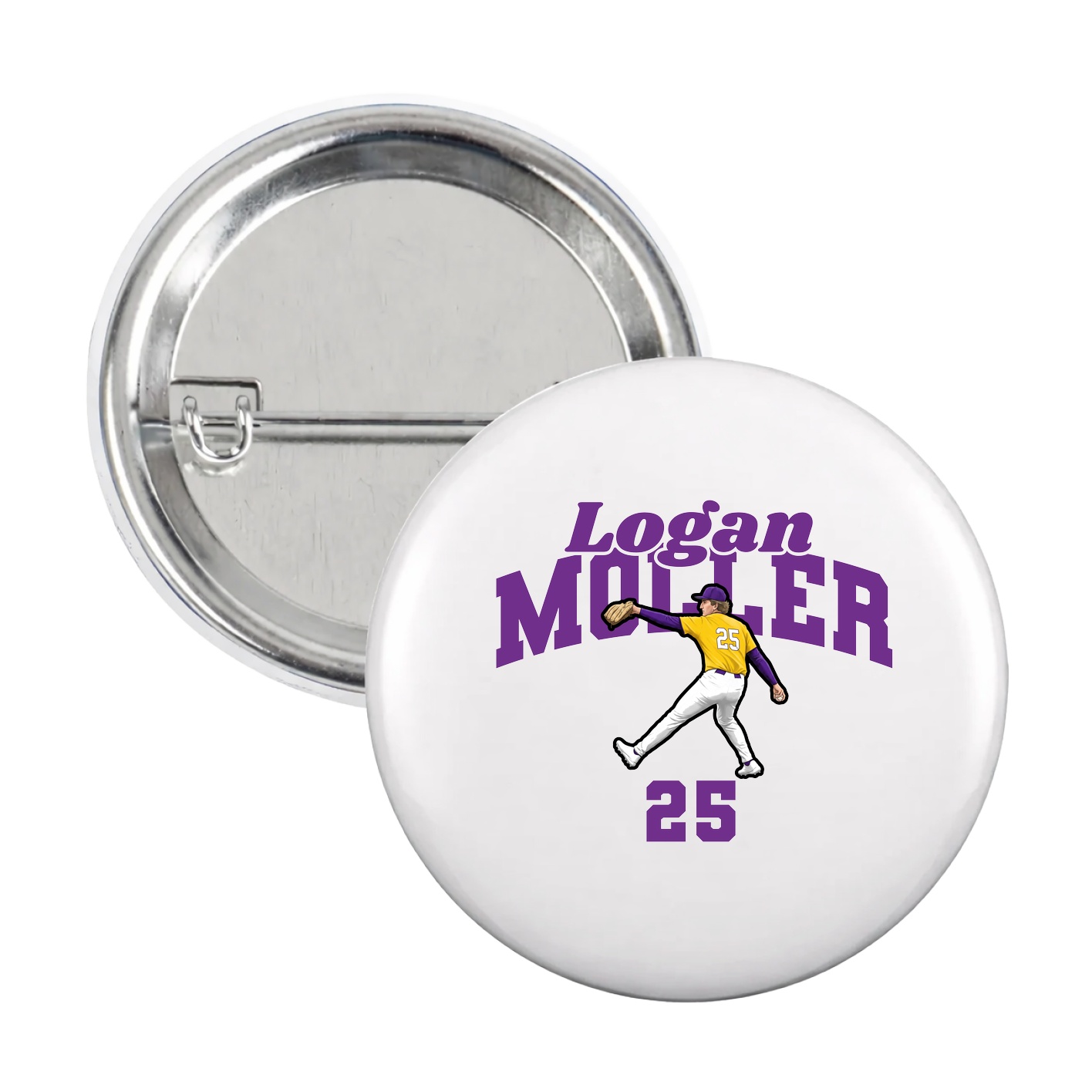 Game Day Button — Signature Arch in White