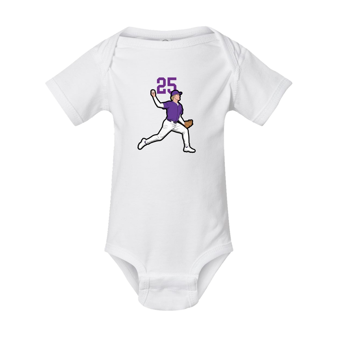 Baby Onesie — Number Top in White