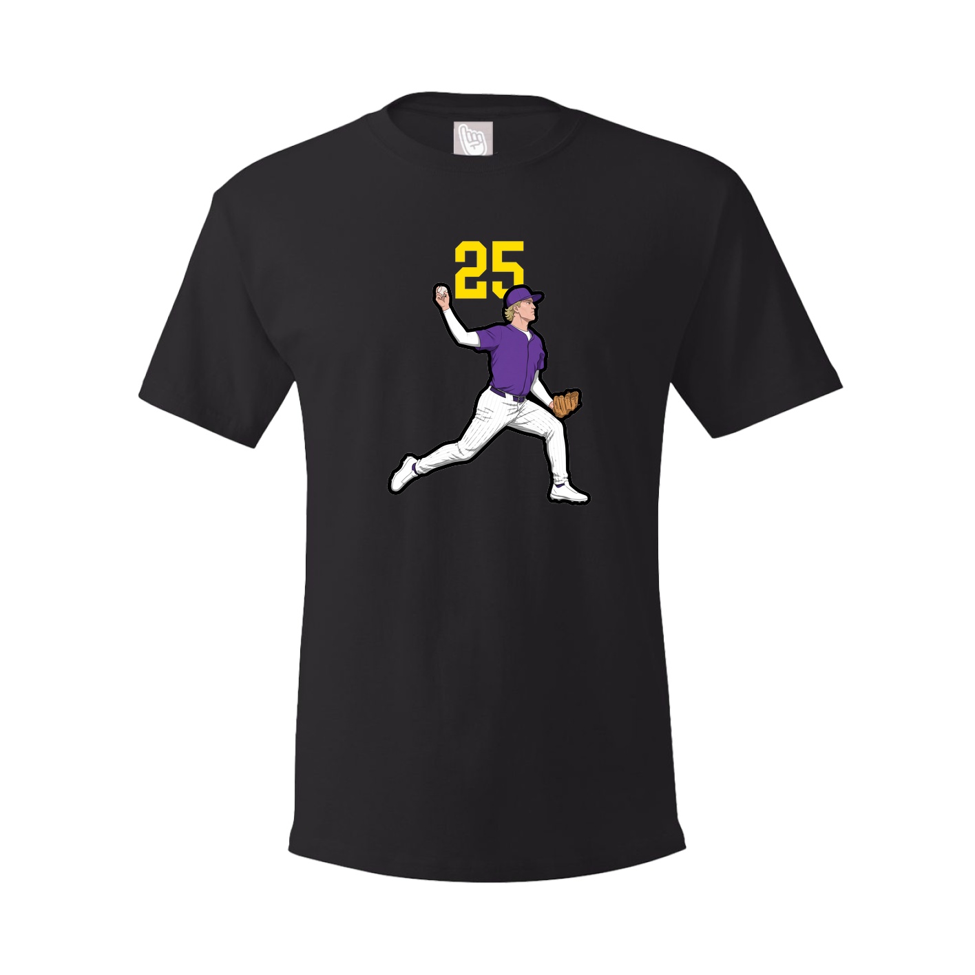 Youth Tee — Number Top in Black