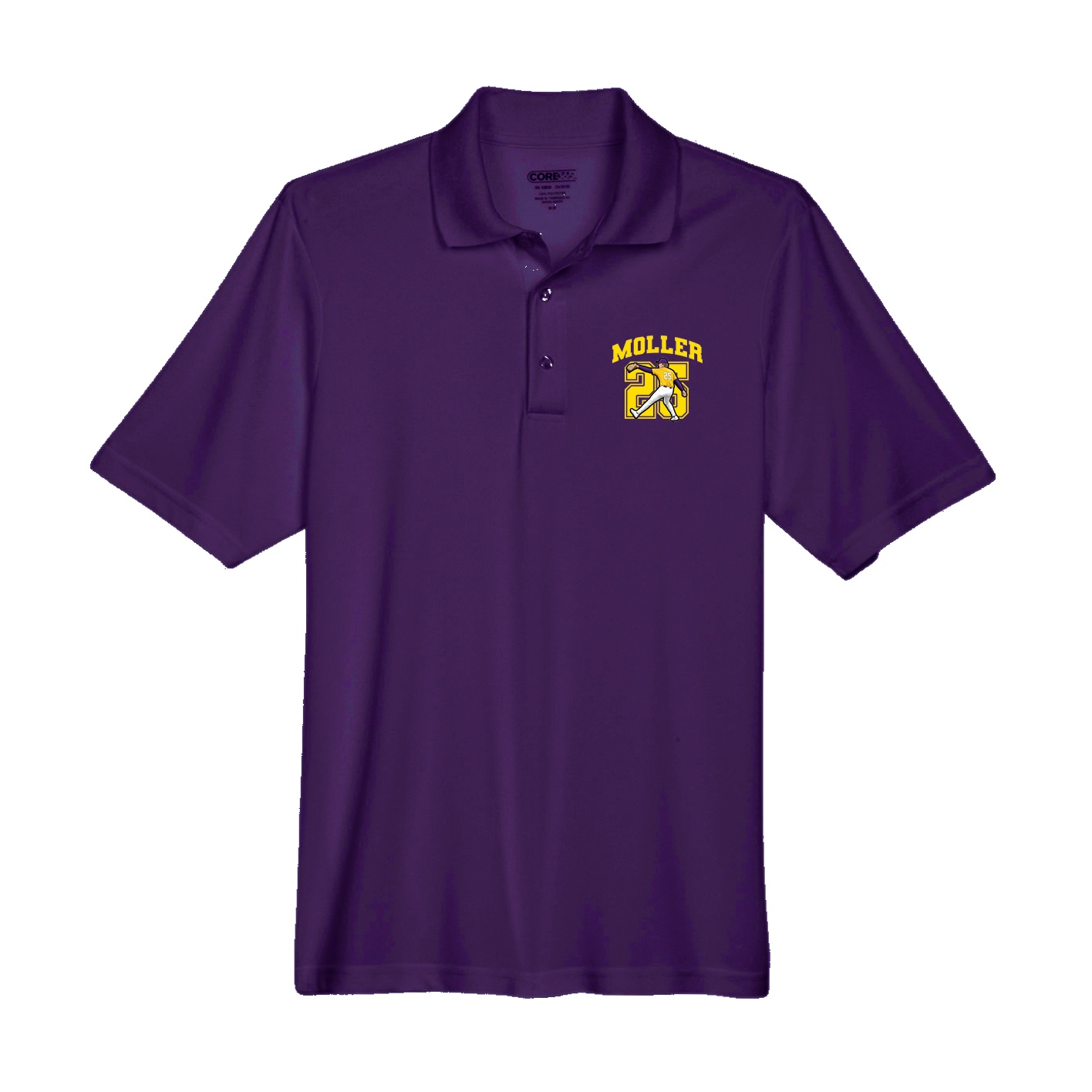 Performance Polo — Number in Purple