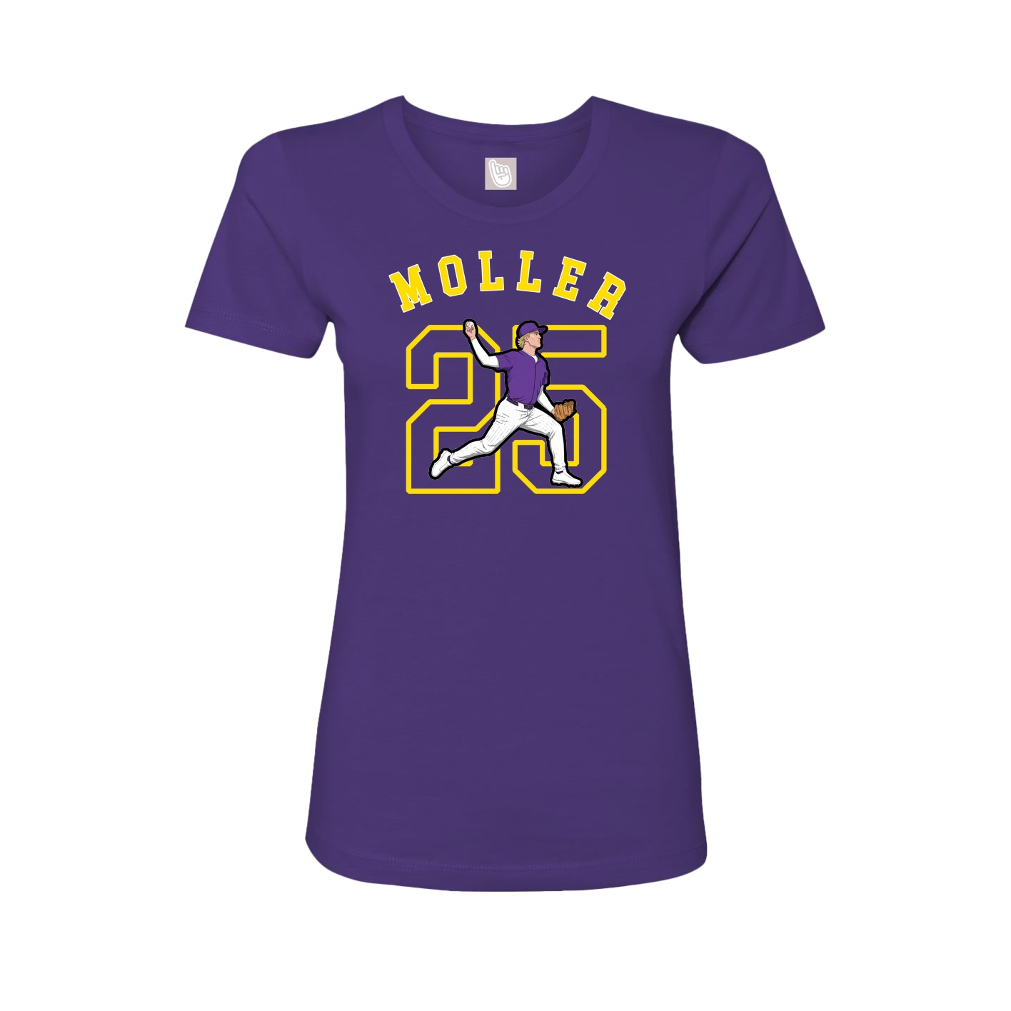 Fitted Women's Tee — Shirsey Arch in Purple