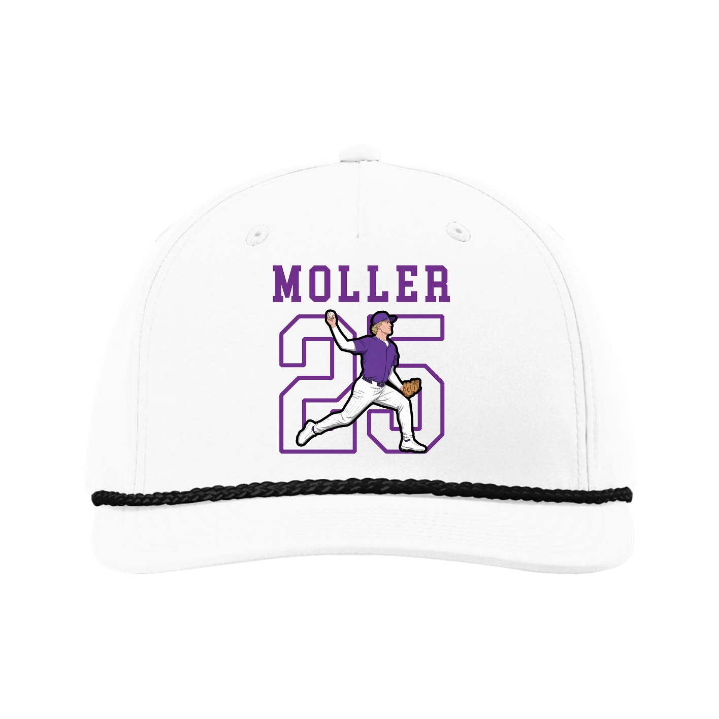 Five-Panel Classic Rope Cap — Shirsey in White