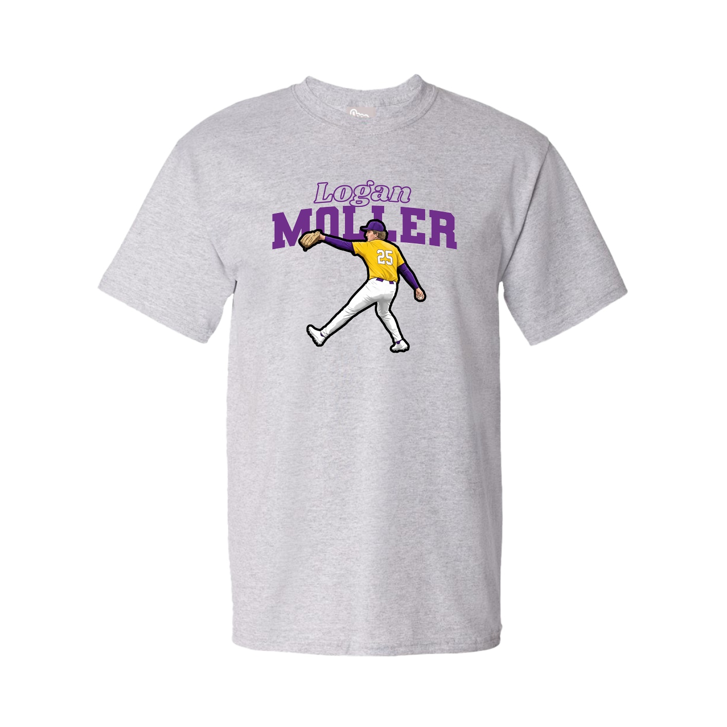 Youth Tee — Name Arch in Grey