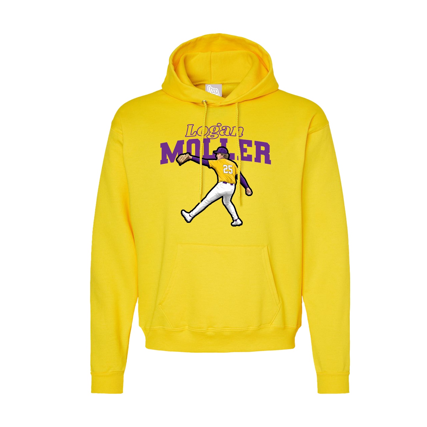 Hoodie — Name Arch in Yellow
