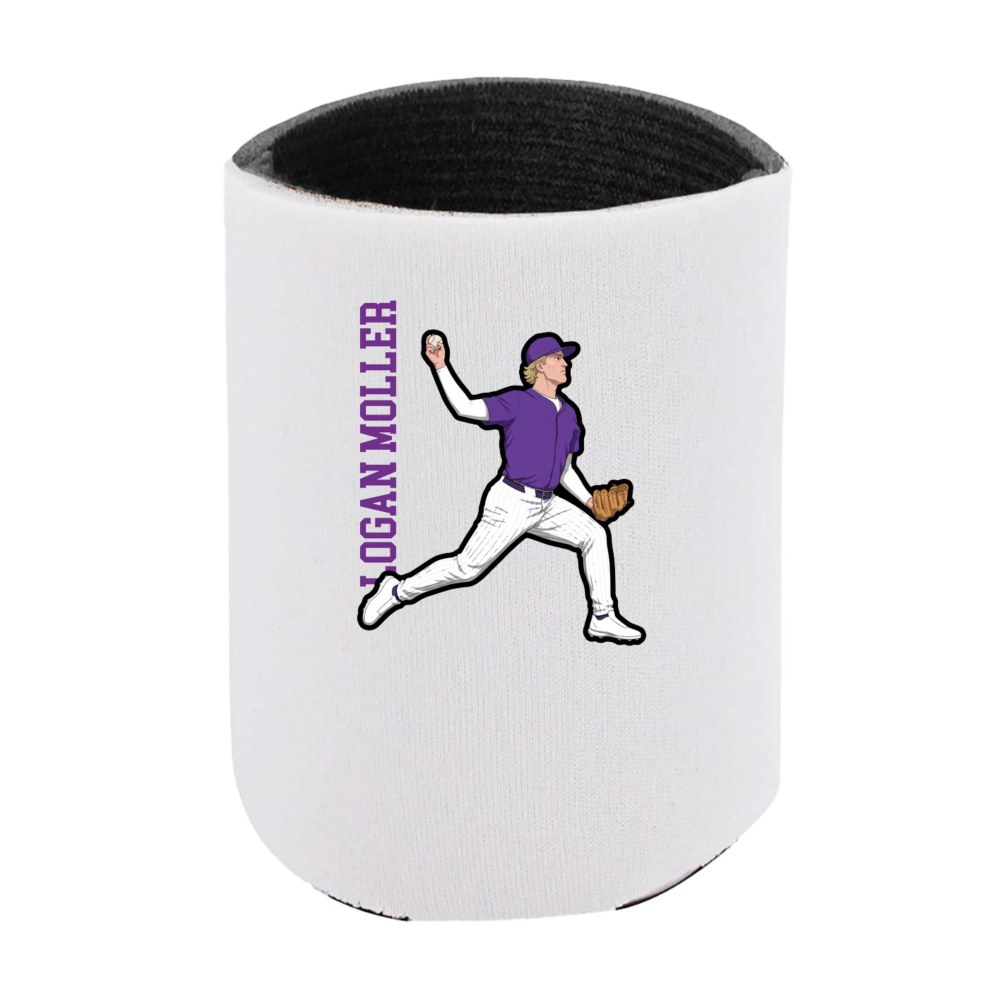 Can Holder — Name Vertical in White
