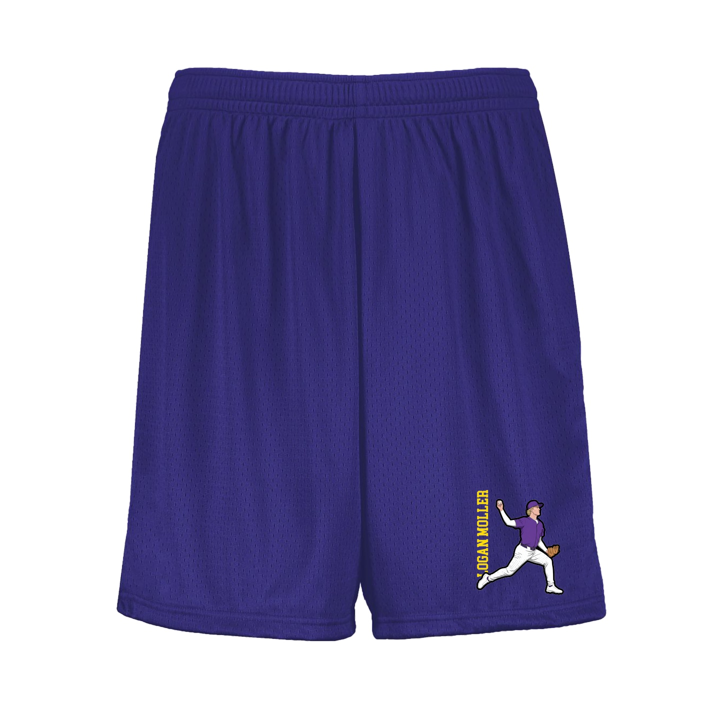 Shorts — Name Vertical in Purple