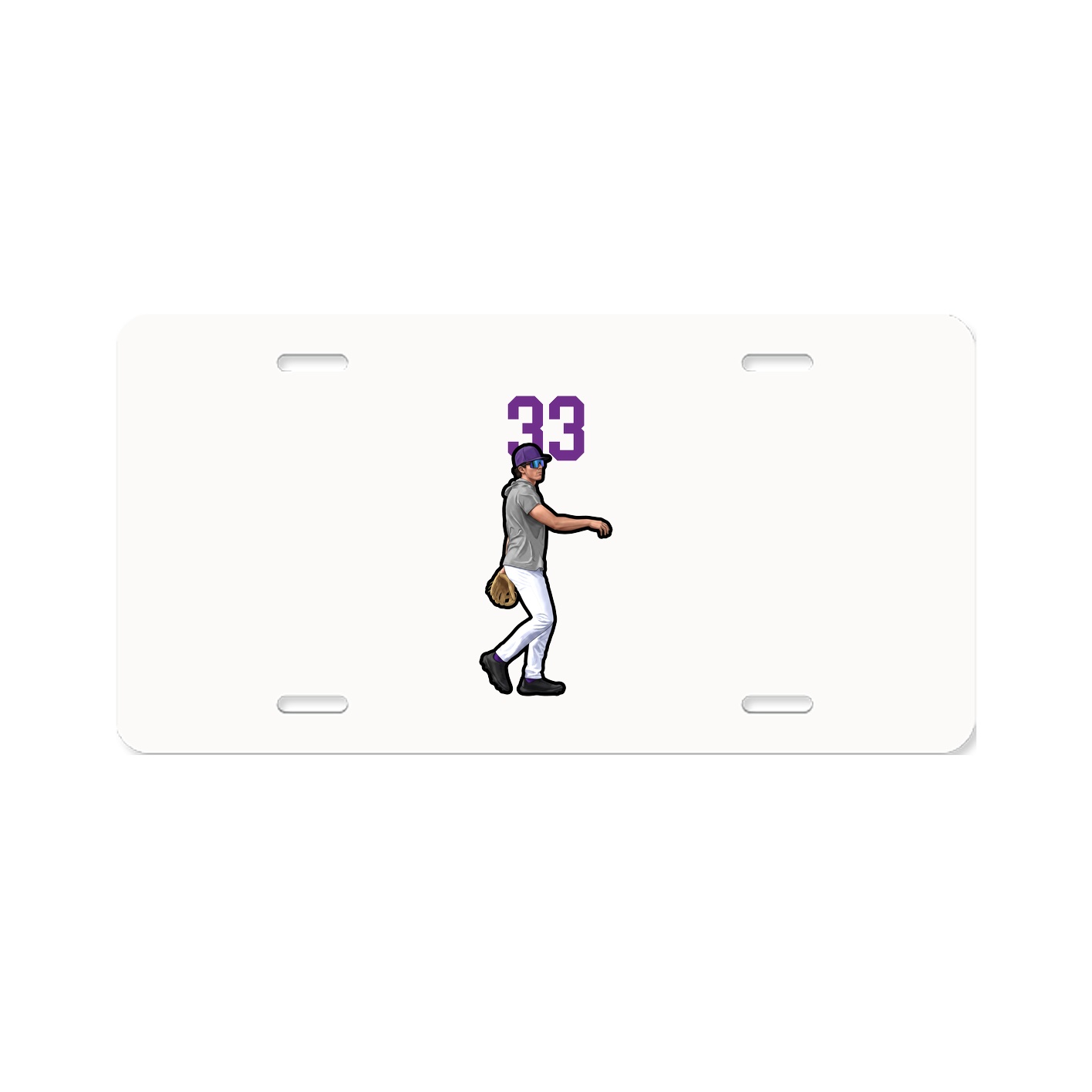 License Plate — Number Top in Classic