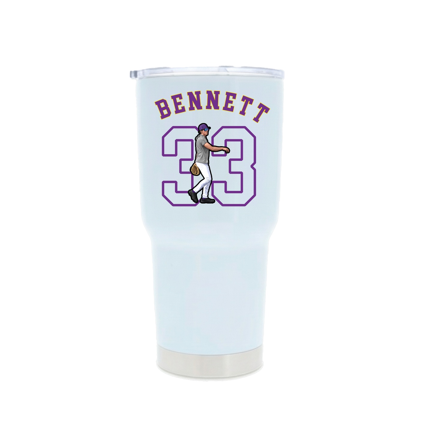 30oz Stainless Steel Tumbler — Shirsey Arch in White