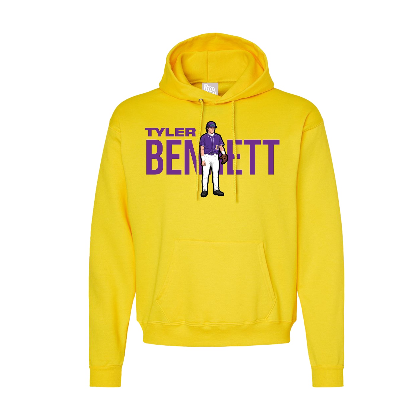 Hoodie — Player Name in Yellow