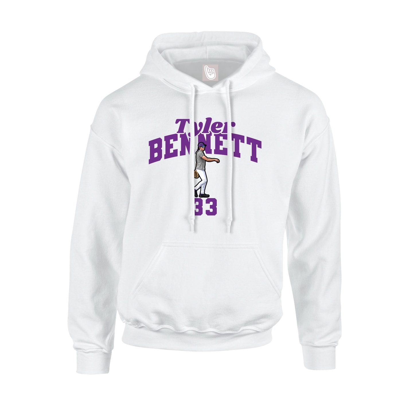 Hoodie — Signature Arch in White