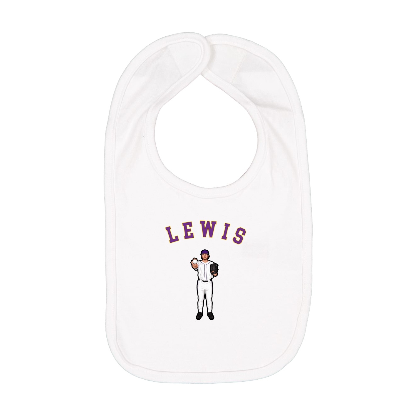 Infant Bib — Shirsey Arch in White