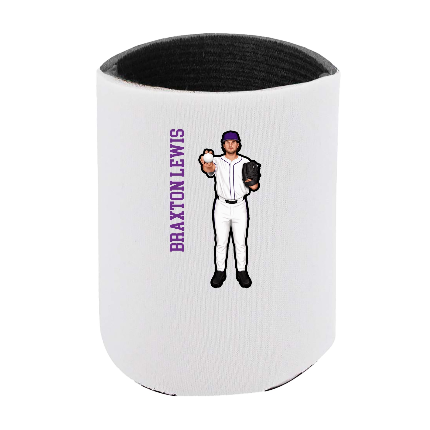 Can Holder — Name Vertical in White