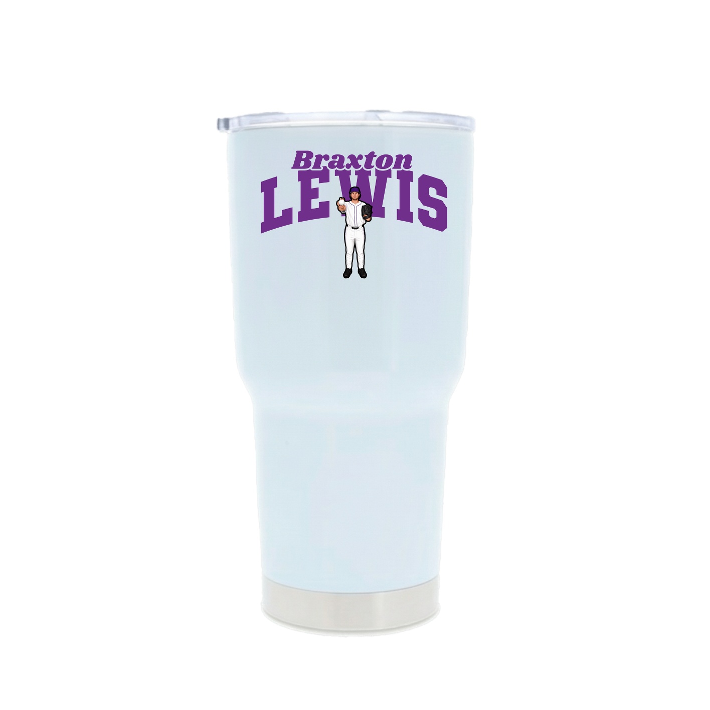 30oz Stainless Steel Tumbler — Signature Arch in White
