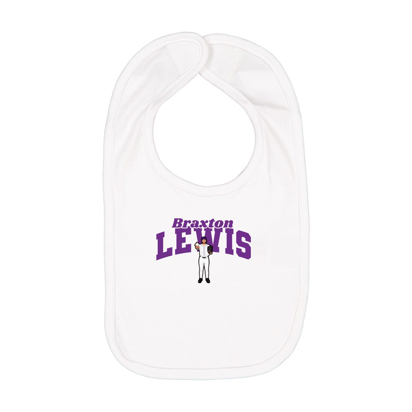 Infant Bib — Signature Arch in White