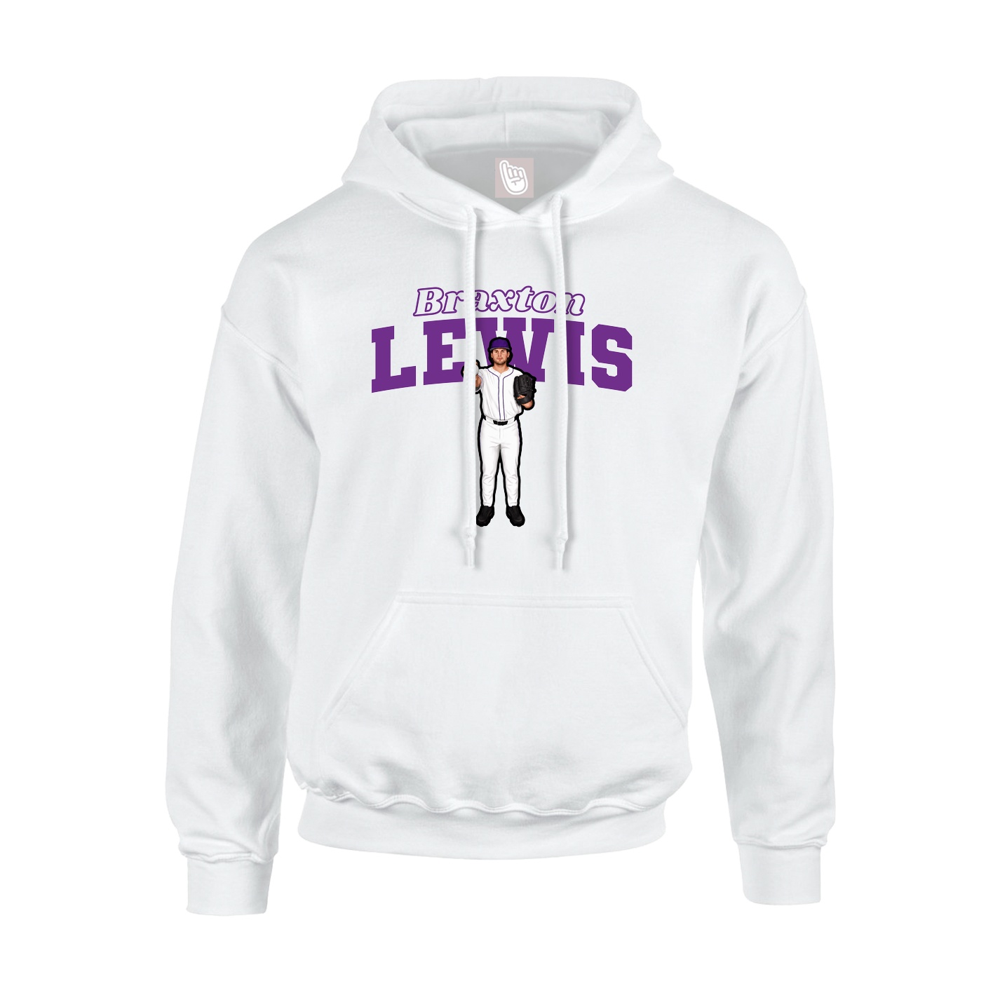 Hoodie — Name Arch in White
