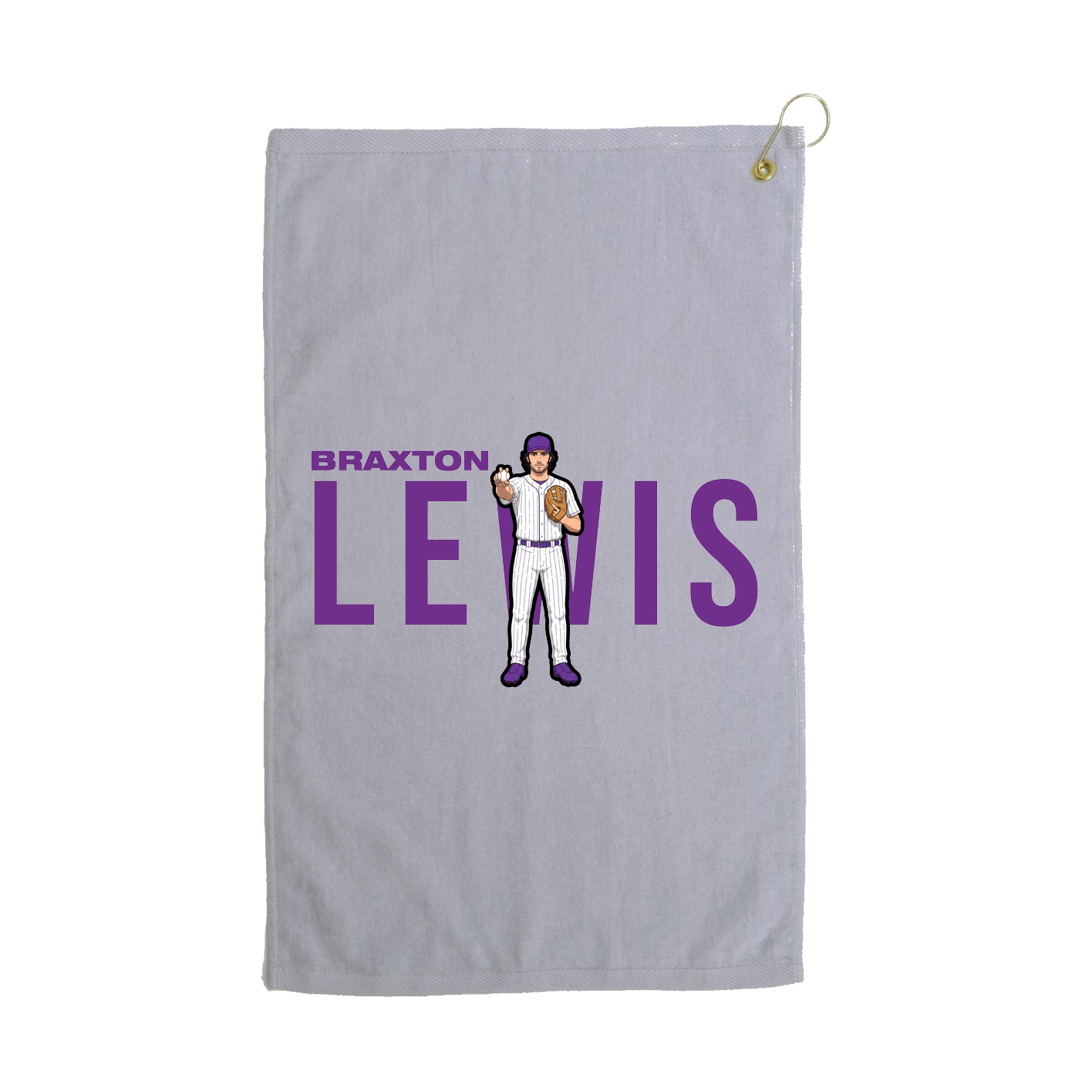Golf Towel — Player Name in Grey