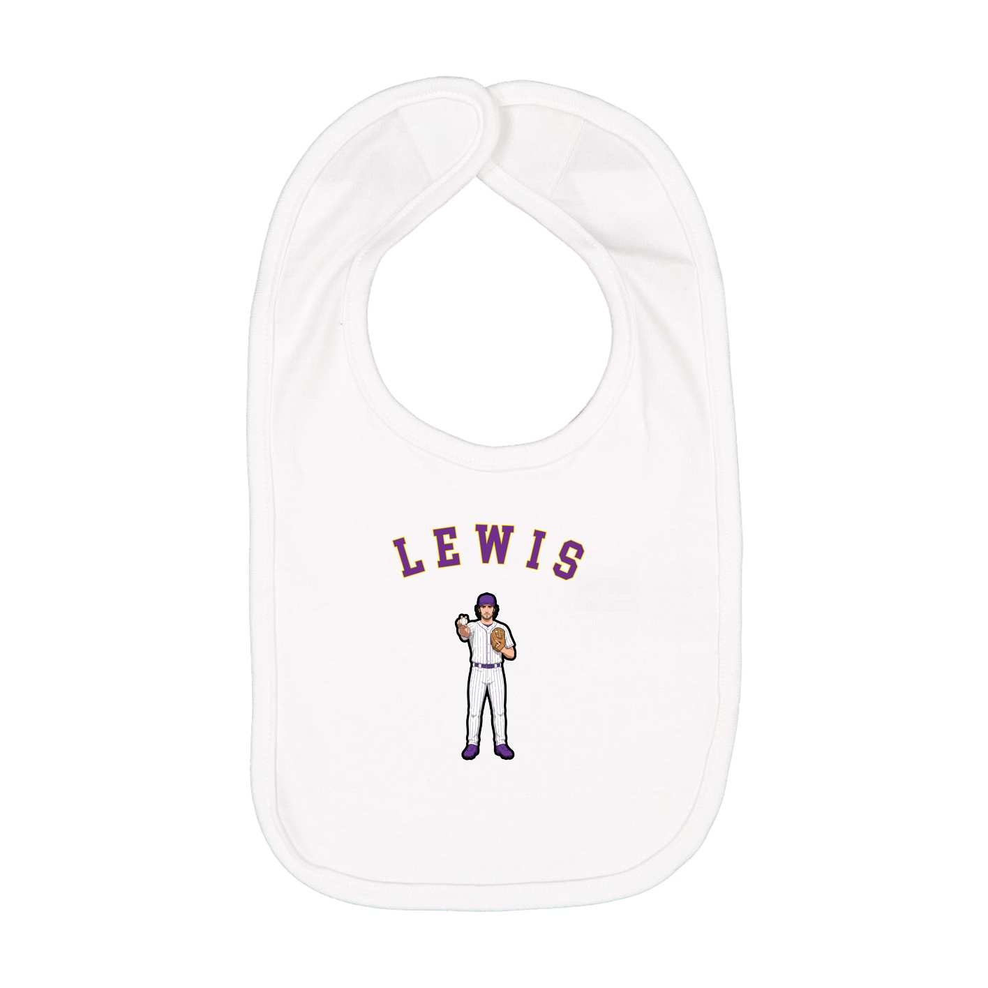 Infant Bib — Shirsey Arch in White