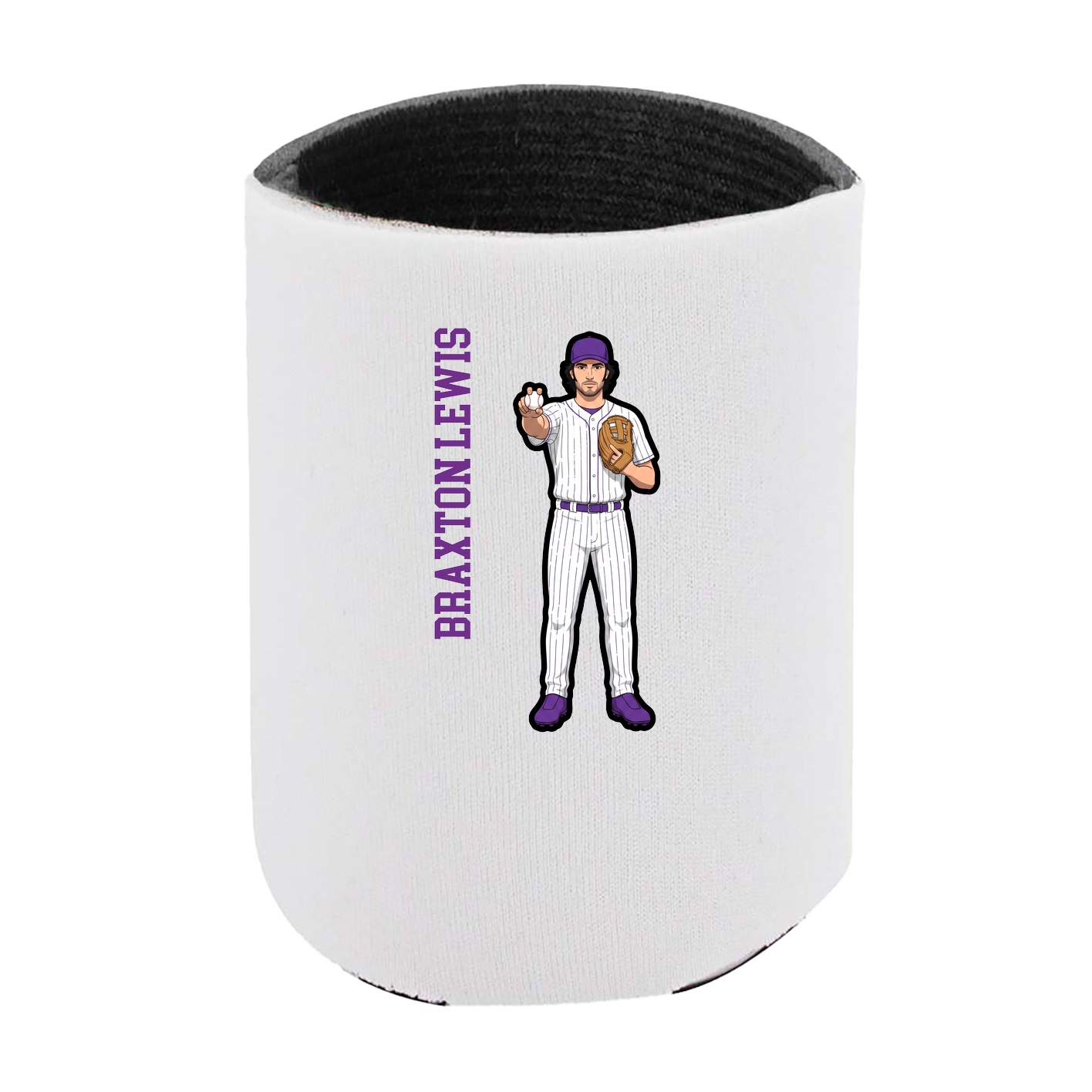 Can Holder — Name Vertical in White