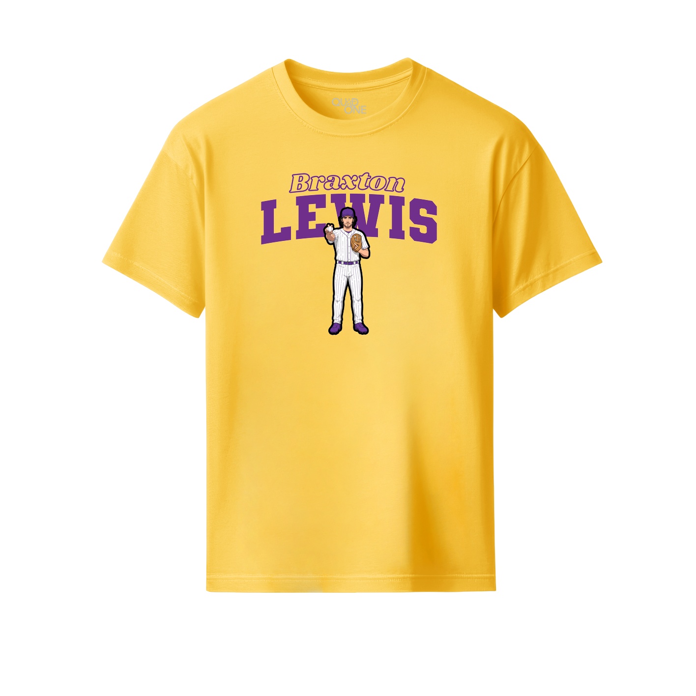 Youth Tee — Name Arch in Yellow