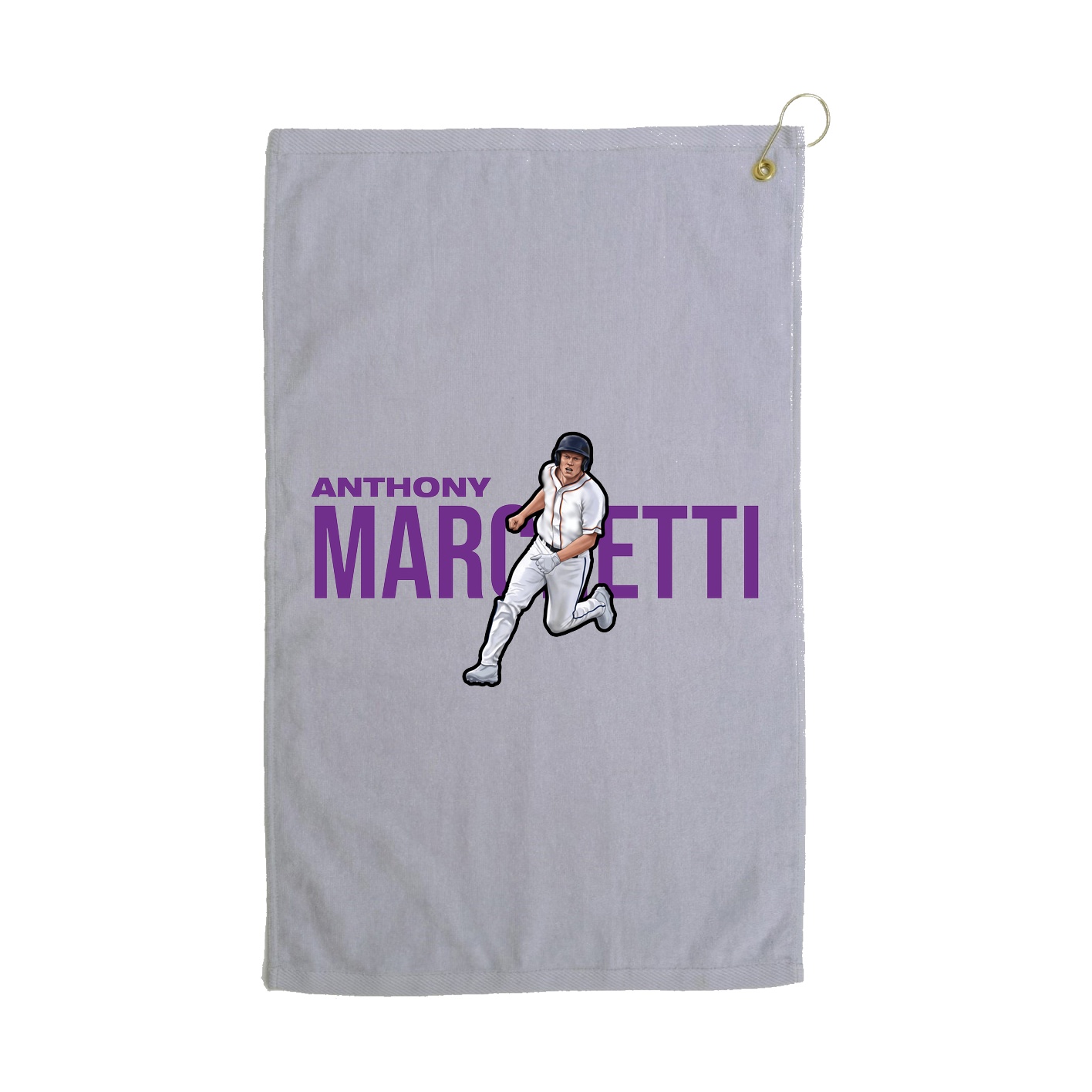 Golf Towel — Player Name in Grey