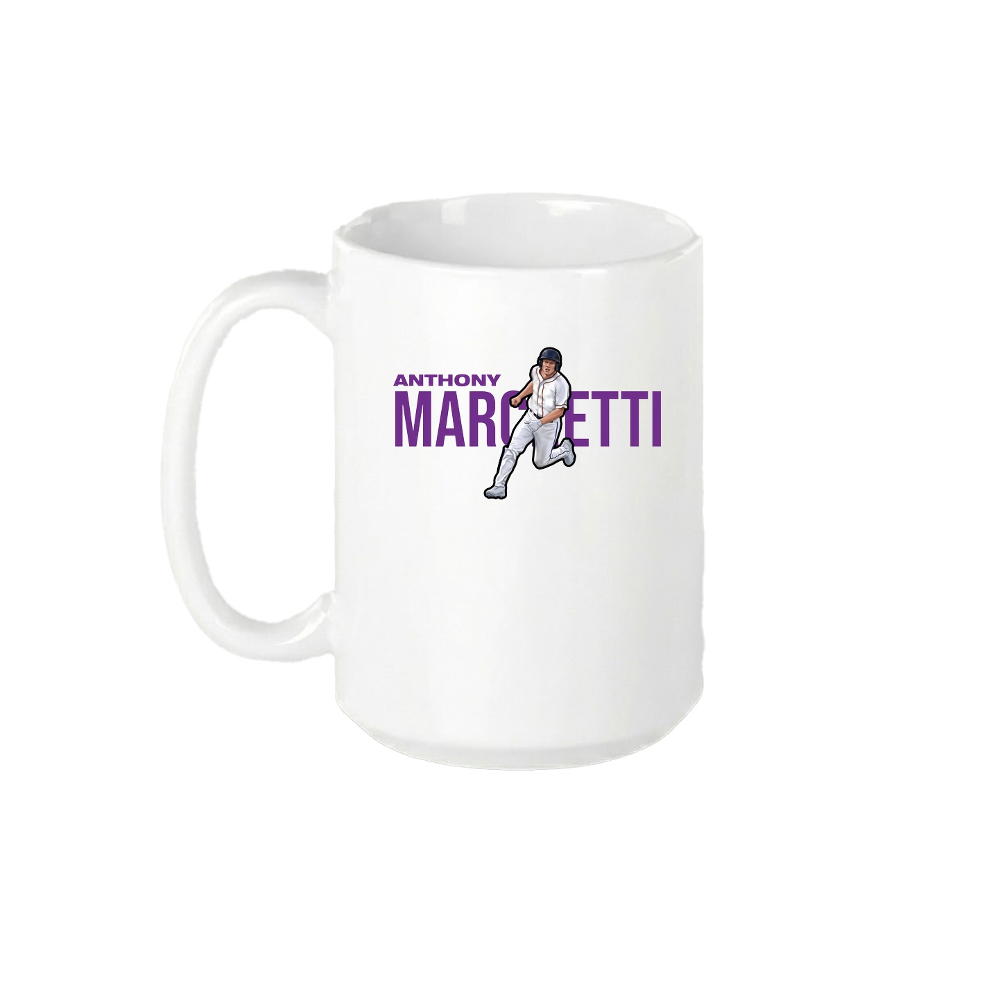 15oz Coffee Mug — Player Name in White