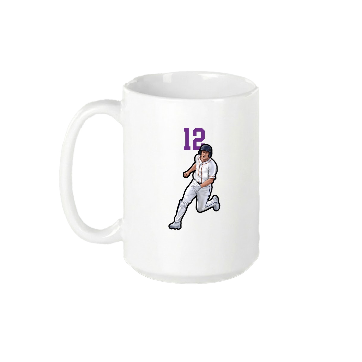15oz Coffee Mug — Number Top in White