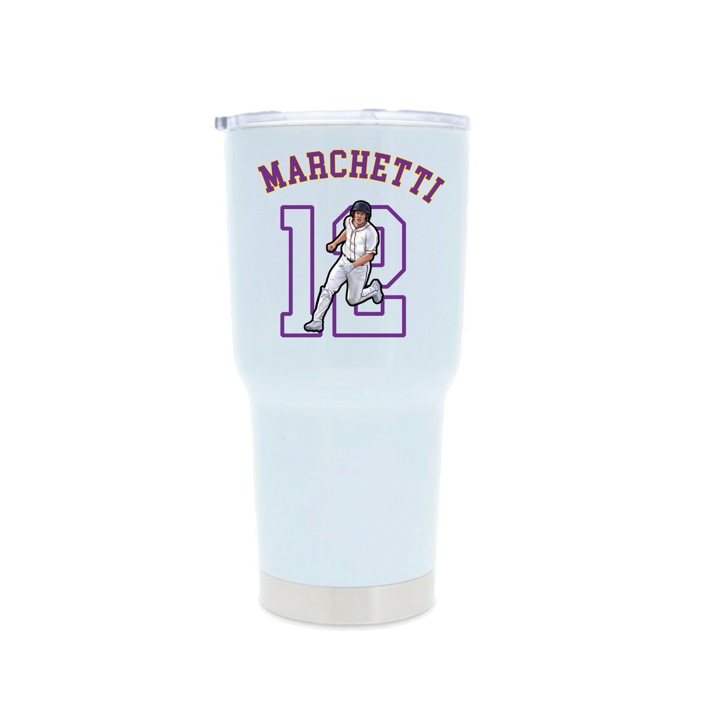 30oz Stainless Steel Tumbler — Shirsey Arch in White