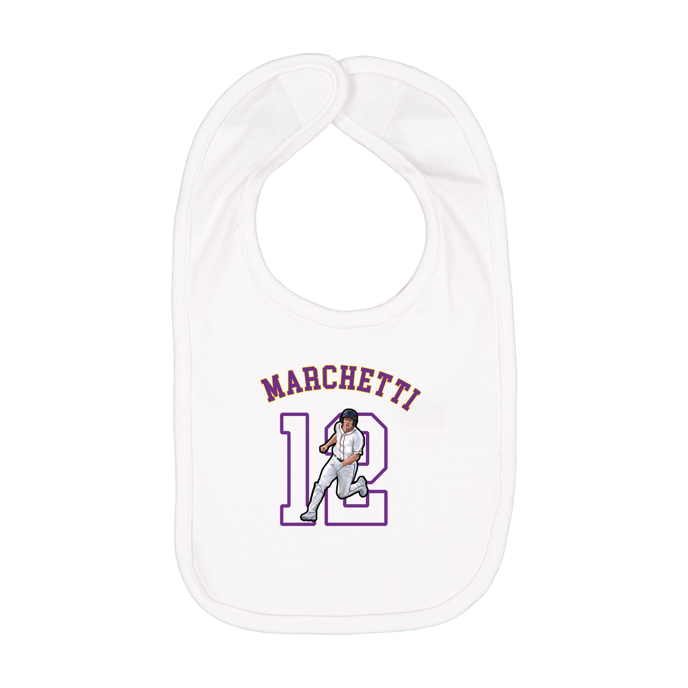 Infant Bib — Shirsey Arch in White
