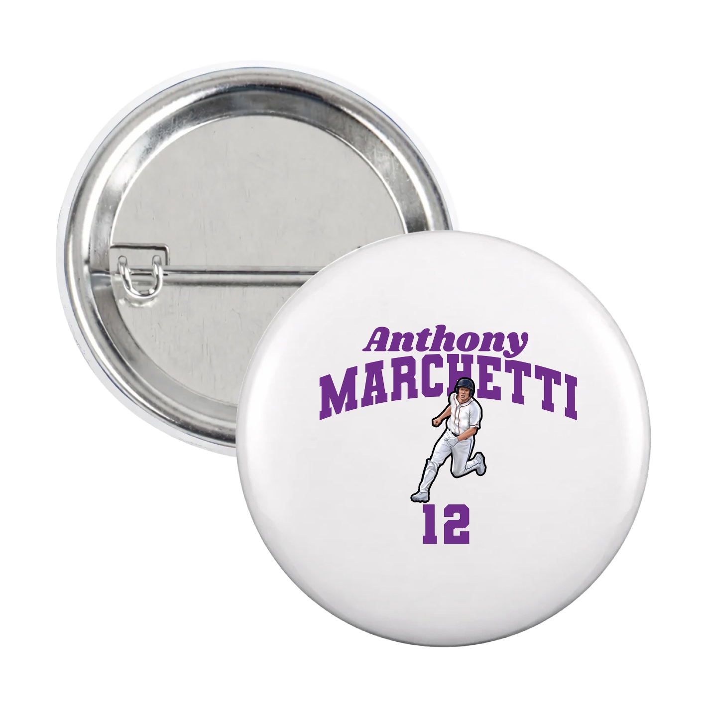 Game Day Button — Signature Arch in White
