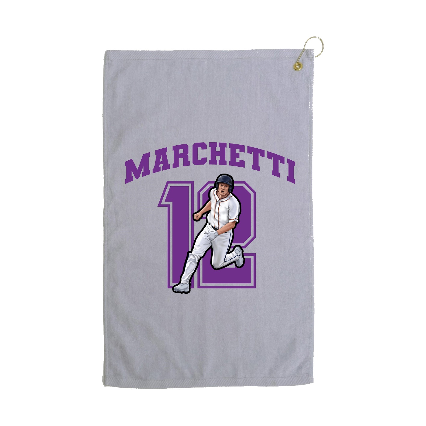Golf Towel — Number in Grey