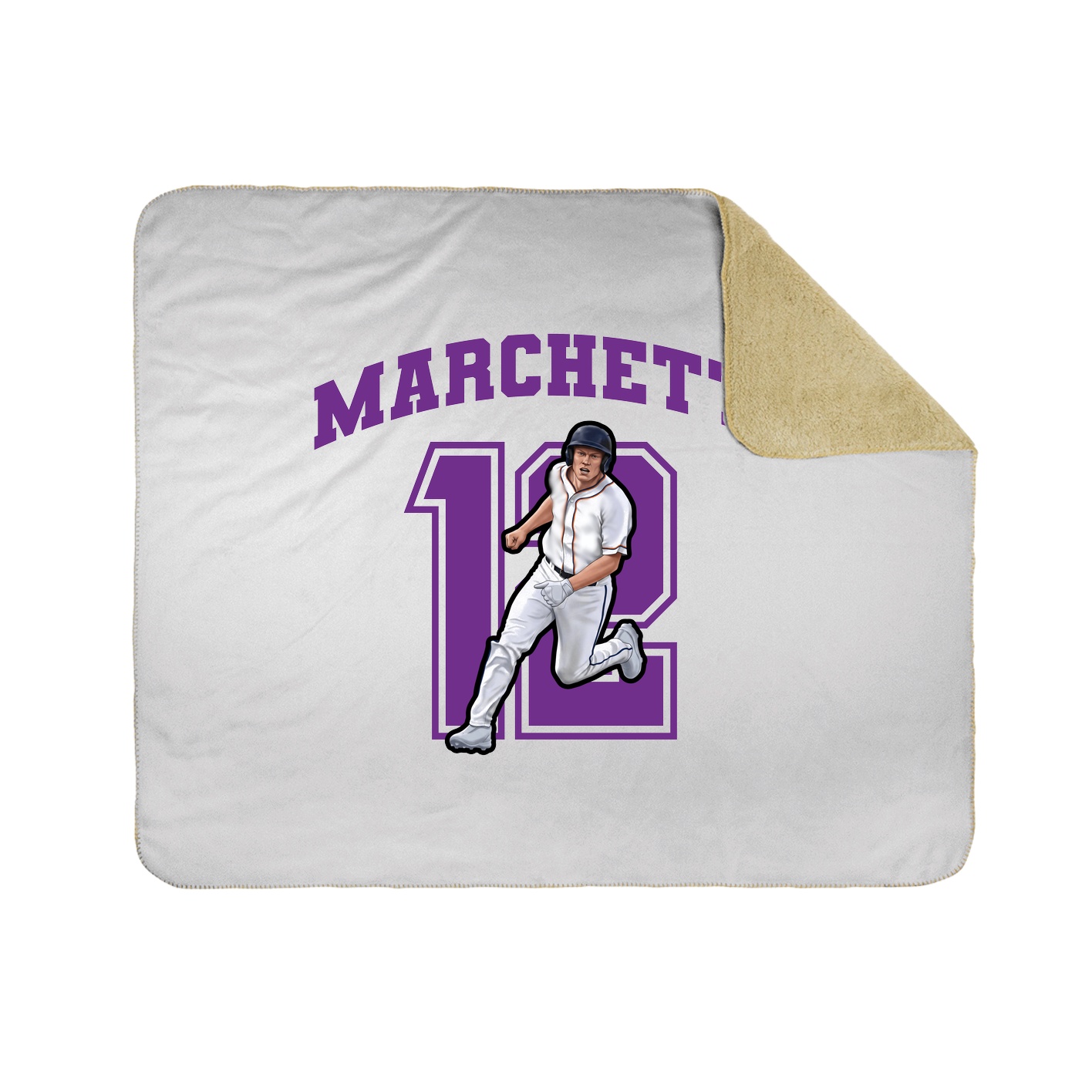 Throw Blanket — Number in White