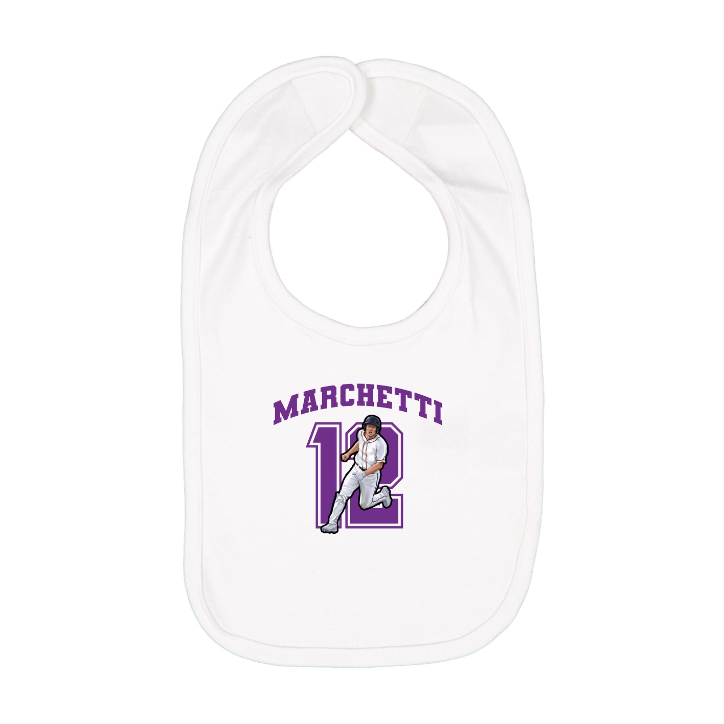 Infant Bib — Number in White