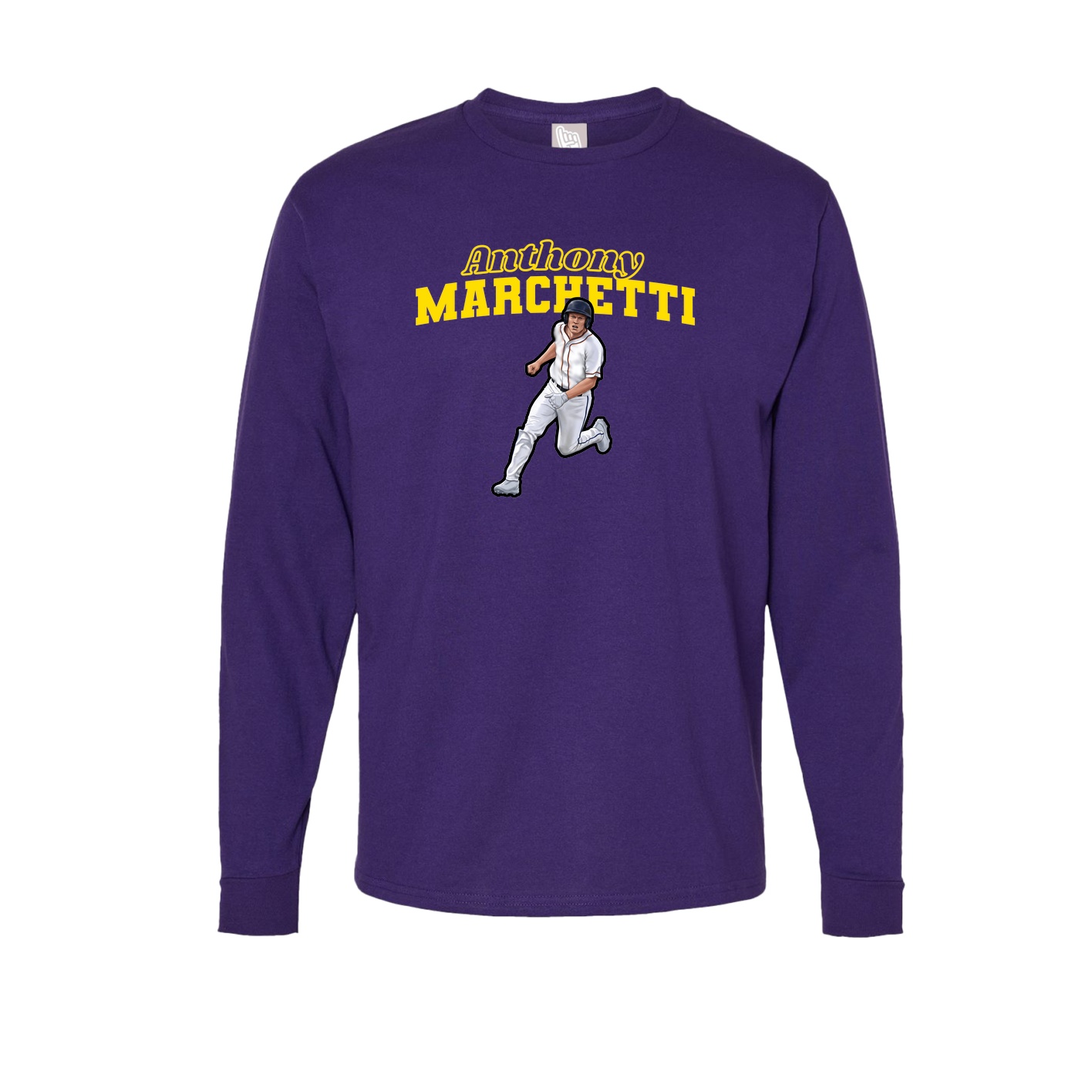 Long Sleeve Tee — Name Arch in Purple