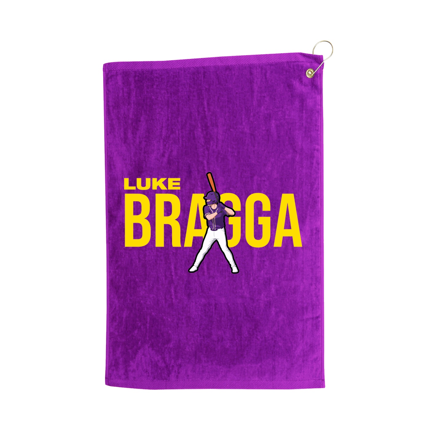 Golf Towel — Player Name in Purple