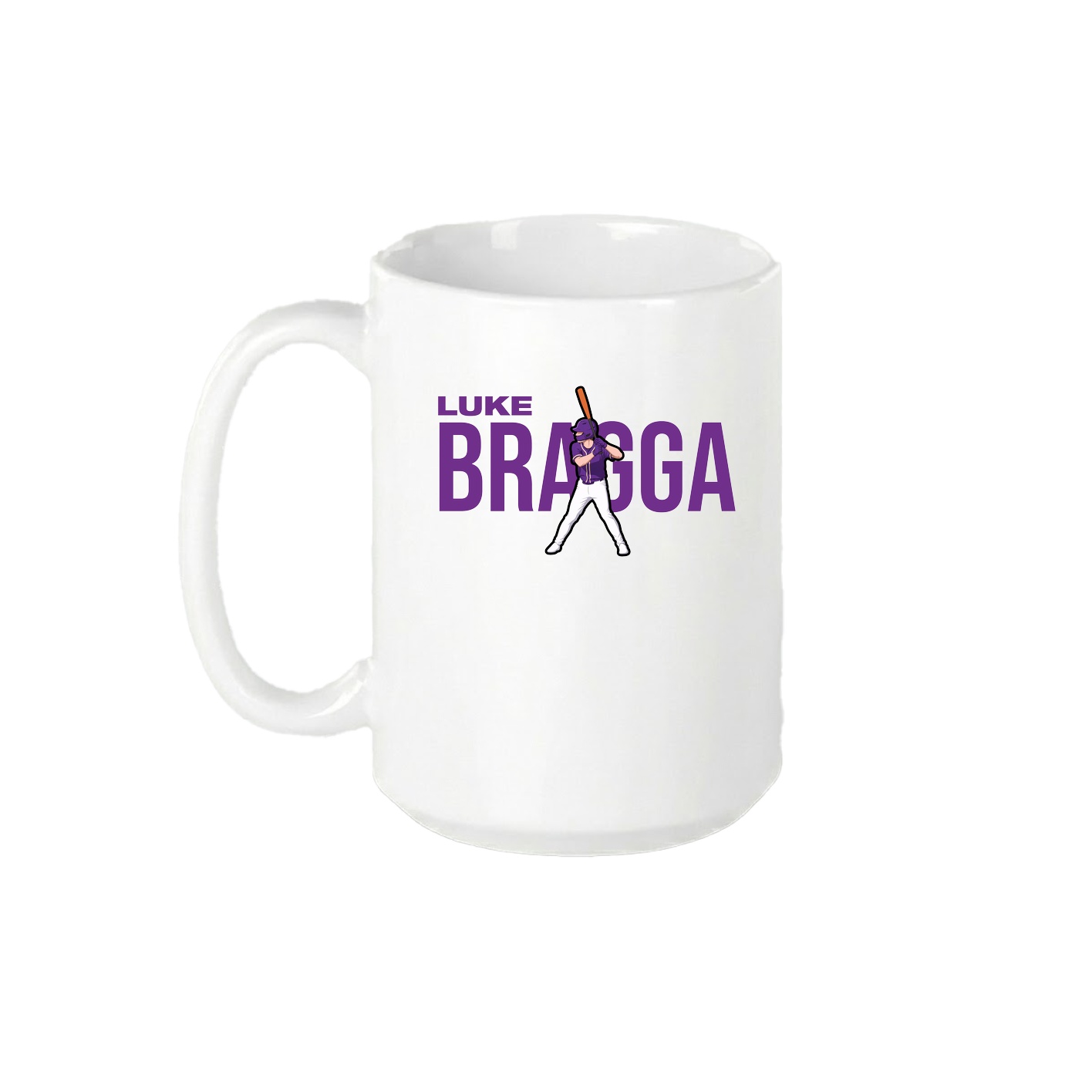 15oz Coffee Mug — Player Name in White
